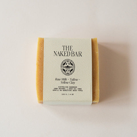 The Naked Tallow Bar Raw Milk & Tallow 115g