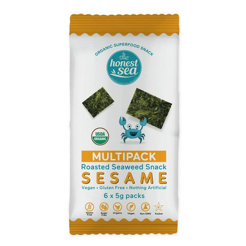 Honest Sea Organic Seaweed Snacks Sesame 6x5g