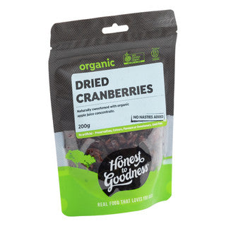 H2G Organic Dried Cranberries 200g