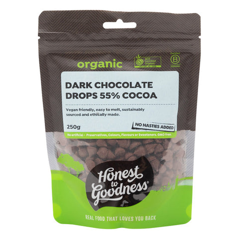 H2G Organic Dark Chocolate Drops 55% 250g