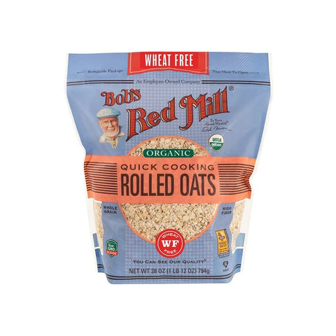 Bob`s Red Mill Organic Quick Cooking Rolled Oats Pure Wheat Free 794g