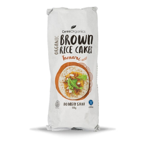 Ceres Brown Rice Cakes Tamari Soy 110g