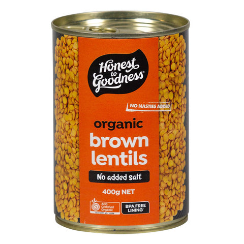 Honest to Goodness Org  Brown Lentils 440g