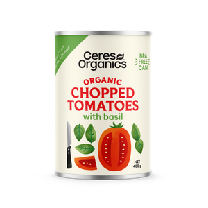 Ceres Organic Chopped Tomatoes with Basil 400g
