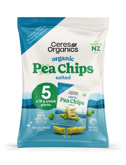 Ceres Organic Pea Chips Salted 5x 18g