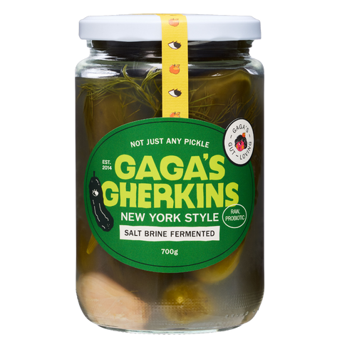 Gaga's Gherkins Salt Brine Fermented 700g