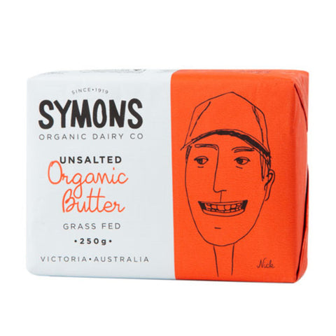 Symons Butter Unsalted 250g Organic