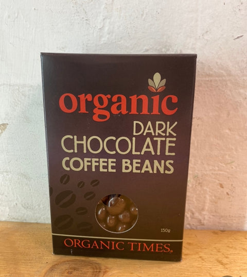 ORGANIC TIMES Dark Chocolate Coffee Beans 150g