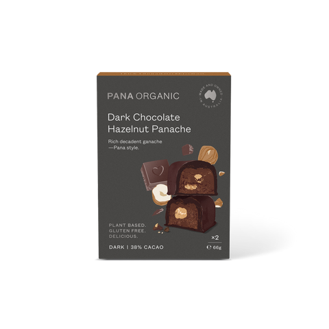 Pana Organic Chocolate Panache Fudge Bar Twin Pack Hazelnut 66g