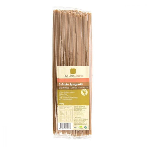 Olive Green Organics Quinoa, Brown Rice & Amaranth Spaghetti 250g