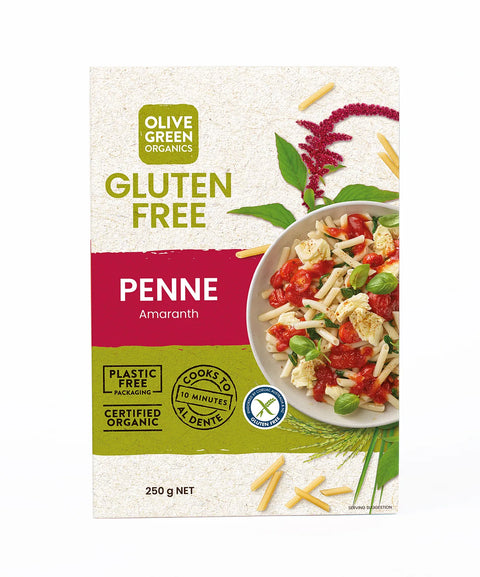 Olive Green Organics Amaranth & Rice Penne 250g