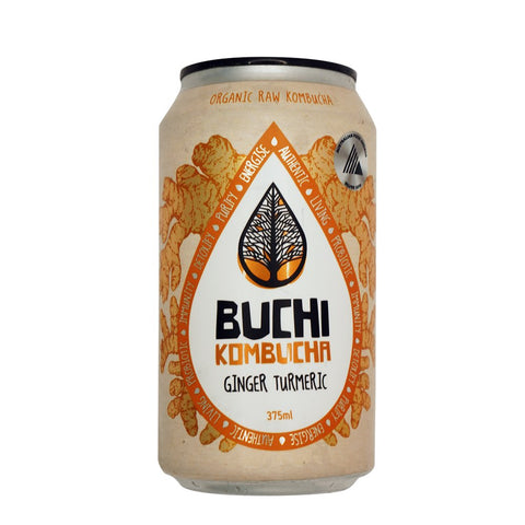 Buchi Ginger & Tumeric Kombucha Can 375ml