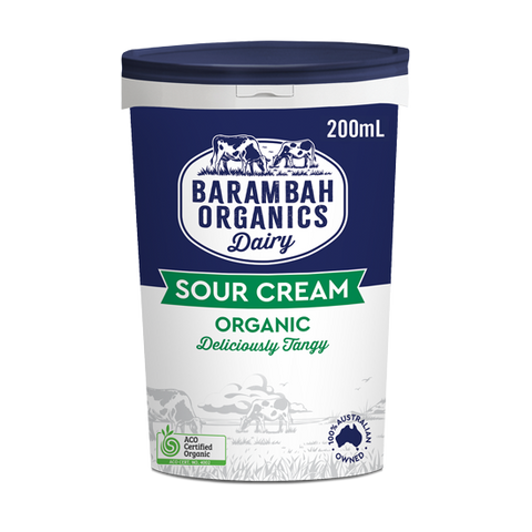 Organic Barambah Sour Cream 200ml