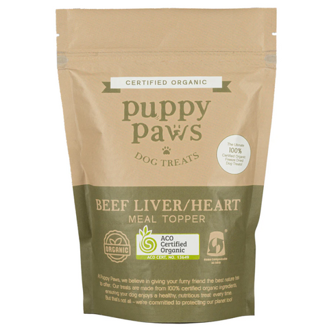 Puppy Paws Dog Treats Diced Beef Liver 100g