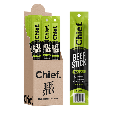 Chief Nutrition Organic Beef Stick Mexican 25g