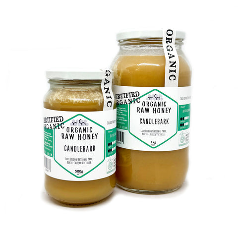 Organic Raw Honey Candlebark 500g