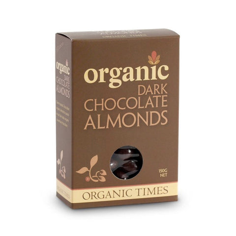 ORGANIC TIMES Dark Chocolate Almonds 150g