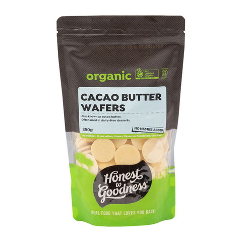 H2G Organic Cacao Butter Wafers 350g