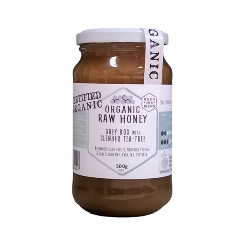 Raw Honey Grey Box with Slender T-Tree 500g