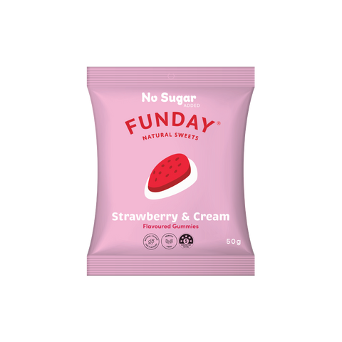 Funday Sweets Strawberry & Cream 50g