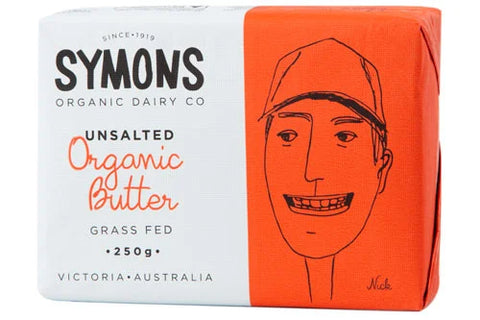 Symons unsalted butter organic 250g