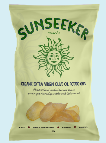Sunseeker Organic EVOO Potato Chips 140g