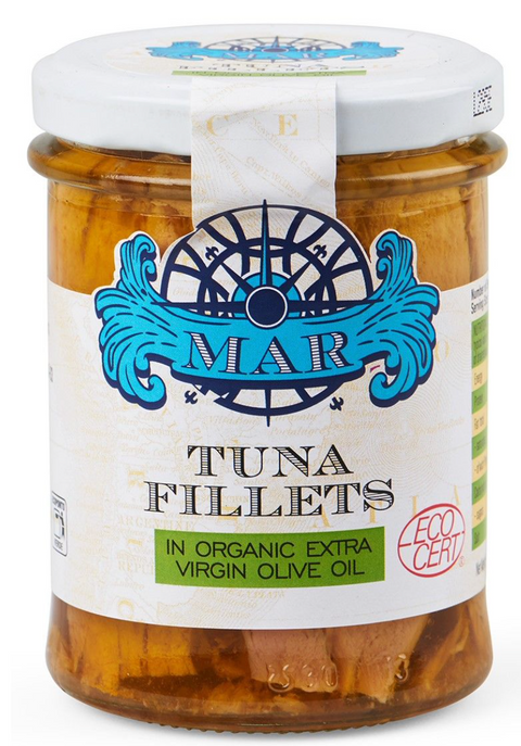Mar Tuna Fillets in Organic EVOO Jar 190g