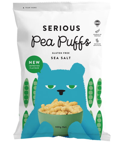 Serious Organic Pea Puffs Sea Salt 100g