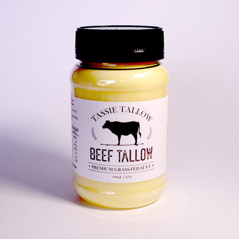 Tassie Tallow Beef Tallow Grass Fed 500ml