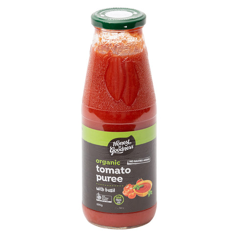 H2G Organic Tomato Puree Basil 690g