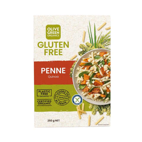 Olive Green Organics Quinoa, Brown Rice & Amaranth Penne 250g