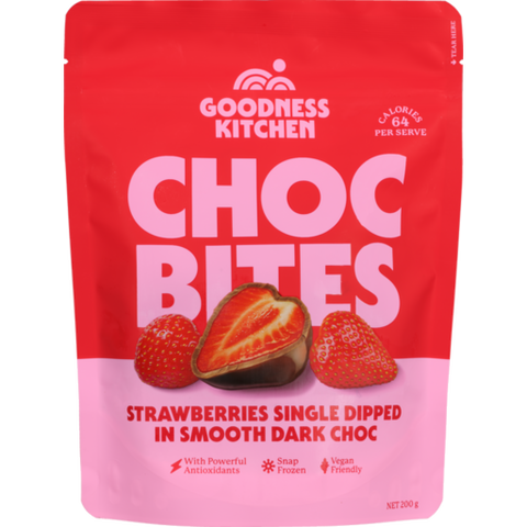 Goodness Kitchen Choc Strawberry Bites 200g