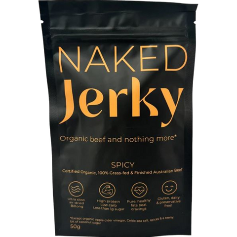 Naked Jerky Organic Spicy Jerky 50g