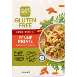 Olive Green Organics Red Lentil & Quinoa Penne 250g