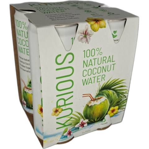Kurious Coconut Water Carton 4x 250ml