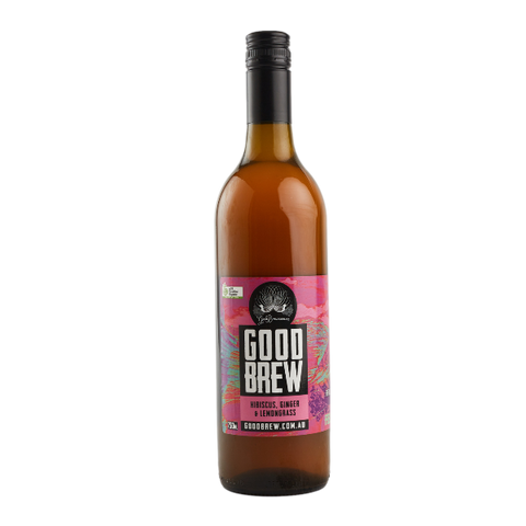 Good Brew Hibiscus, Lemongrass & Ginger Kombucha 750ml
