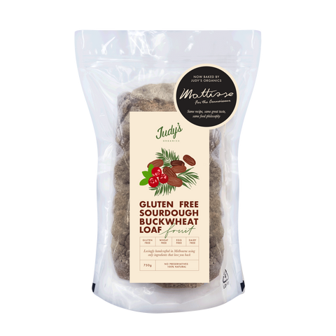 Judy's Organics GF Sourdough Buckwheat Fruit Loaf 750g