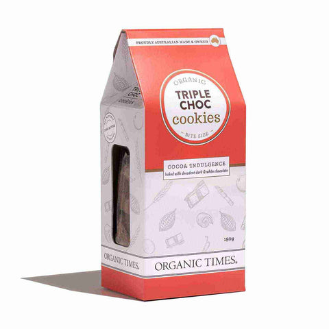 Organic Times Triple Choc Cookies 150g