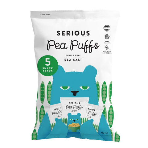 Serious Pea Puffs Sea Salt 5 pack 75g