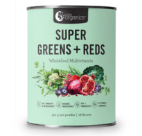 Nutraorganics super greens + reds powder 150g