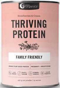 Nutra Organics Thriving Protein - Strawberry & Cream 450g