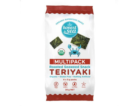 Honest Sea Organic Seaweed Snacks Teriyaki 6x5g