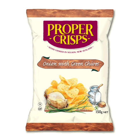 Proper Crisps Onion & Green Chives 150g