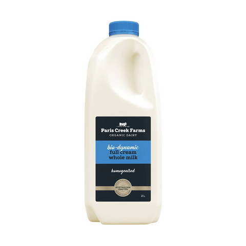 Paris Creek Organic Full Cream Milk 2L