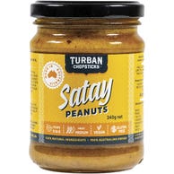 TURBAN CHOPSTICKS Curry Paste Satay Peanuts - 240g
