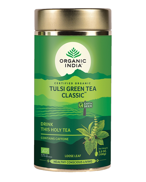 Organic India Tulsi Tea Green Tea Loose Leaf 100g