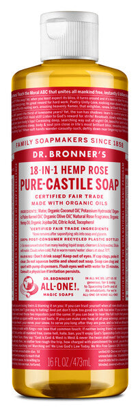 Dr. Bronner's Pure-Castile Soap Liquid Rose 473ml