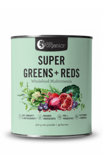 Nutraorganics super greens + reds powder 300g