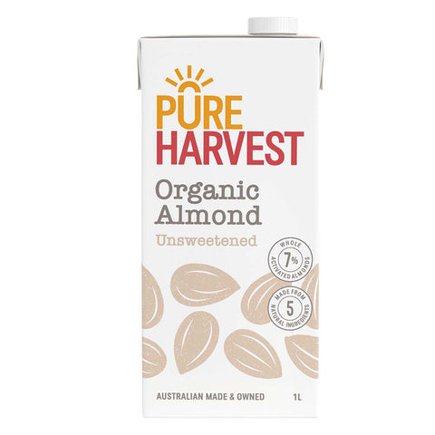 Pure Harvest Organic Activated Almond Milk Unsweetened 1L