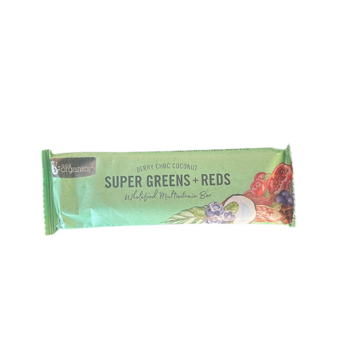NutraOrganics Super Greens Reds Multivit En.Bars 45g